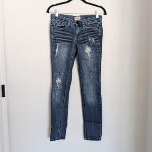 Mudd Women's Distressed Blue Skinny Jeans